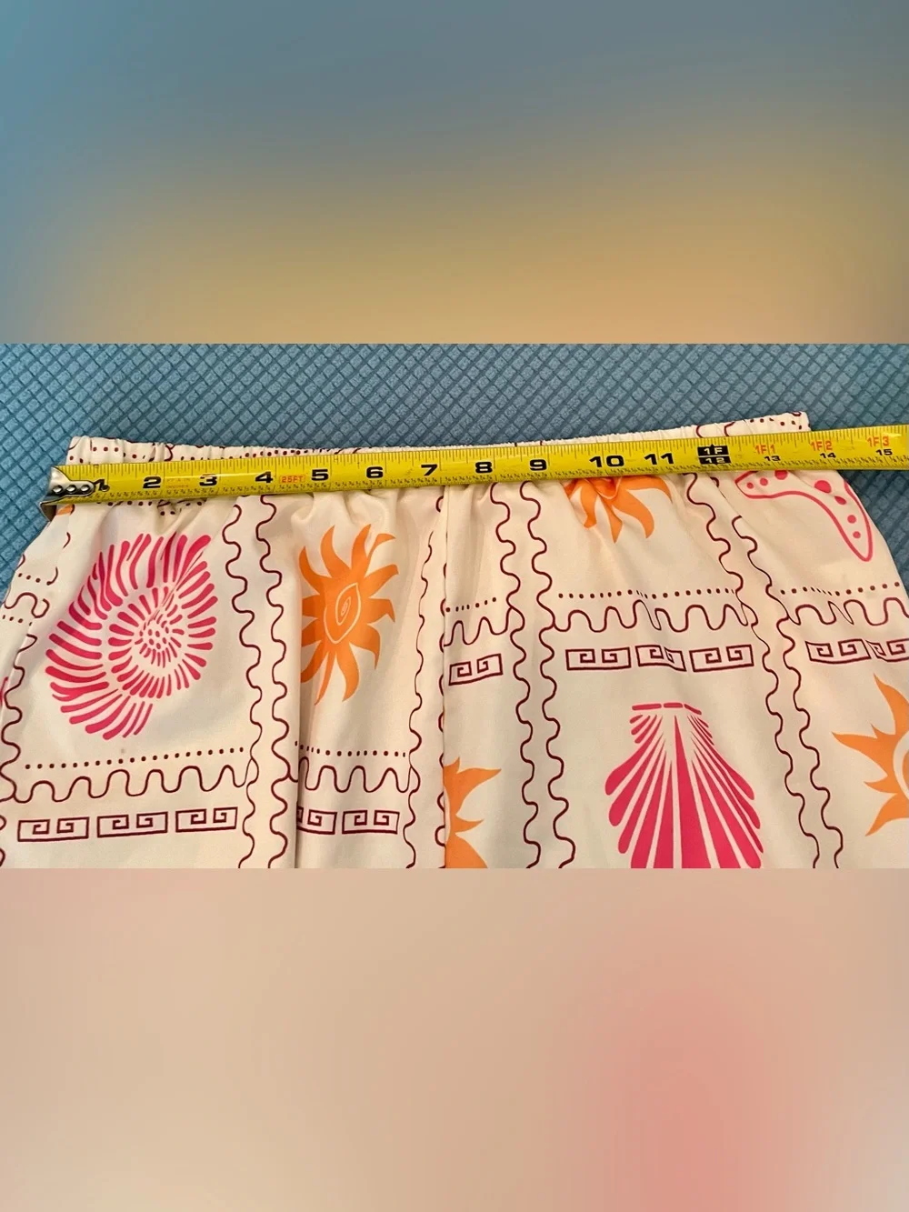 2-Piece Coastal Print Tank Top & Shorts Set – Size Medium